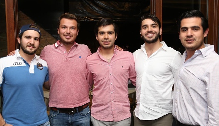  Felipe Martín Alba, Francisco Villanueva, Rodrigo Pérez, Alejandro Pérez y Rodolfo Ortega.