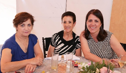  María del Carmen Valdés, Lourdes Navarro y Beatriz Rivero.