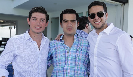  Diego Cerecedo, Rodolfo Ortega y Diego Dauajare.