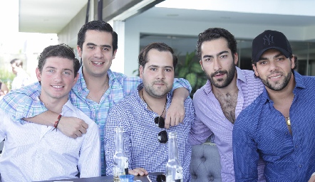  Diego Cerecedo, Rodolfo Ortega, Andrés Mina, Oscar Cadena y José Lorca.