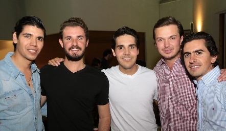  Rafa Tobías, Jorge Hernández, Mauricio Tobías, Fran Villanueva y Memo Gómez.