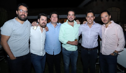  Mauricio Romo, Hans Wulfert, Daniel Zollino, Luis José Guerra, Ernesto Nieto y Julián Ramírez.