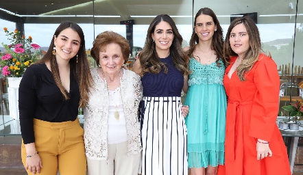  Miriam González, Consuelo Santos, Andrea Lorca, Ana Gaby González y Priscila Gordoa.