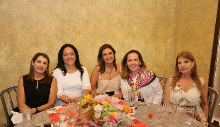  Mayte Bustindui, Maricha Gordoa, Maribel Martínez, Olga de la Torre y Guadalupe Del Valle.