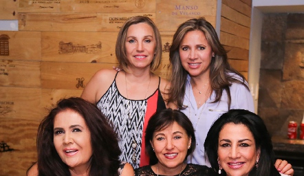 Beatriz Lavín, Laura Monjarás, Ana Fonte, Adriana Alcalde y Mercedes Morales.