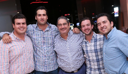 Mauricio Labastida, José Iga, Humberto Rodríguez, Daniel Granados y Federico Mendizábal.