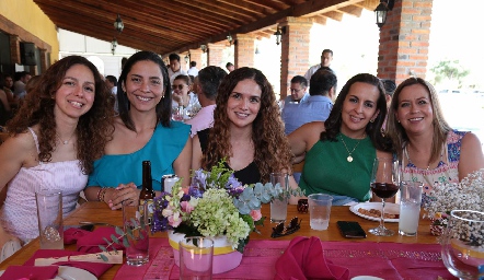  Mónica Leal, Margarita Hernández, Blanca Villegas, Daniela Pérez y Claudia Fuentes.