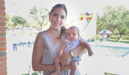  Ana Palau con su hijo Matías González.