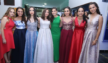  Corte Real 2019-1020 Katia Raitarski, Paulina Noyola, Walkyria Sánchez, Sofía Olivares Martell, Sofía Mendoza, Daniela Hampshire, Mónica Pérez y Valentina Villegas.