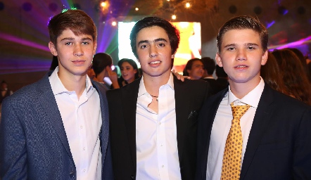 Alejandro Mora, Gustavo Puente y Juan Pablo Solana.
