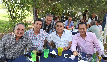  Felipe Palau, Óscar Silos, Manolo Abud, Óscar Villarreal y Alejandro Díaz de León.