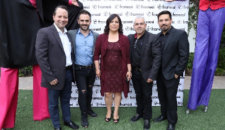 Abelardo Díaz, Diego Sanfilipo, Fabiola Mejorada, Víctor Padilla y Francisco Benítez.