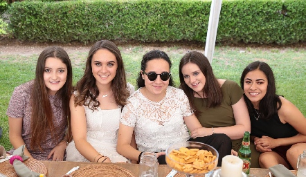 Valeria González, María Uría, Mariana Acebo, Nuria Orta y Cristina Campos.