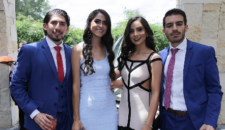 Ever Ortega, Karen, Georgina Téllez y Eduardo Centeno.