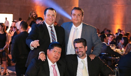 Juan Pablo Torres, Francisco Ruiz, René Díaz y Juan Manuel Güemes.