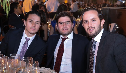  Agustín Castillo, Antonio Esper y Lalo Zepeda.