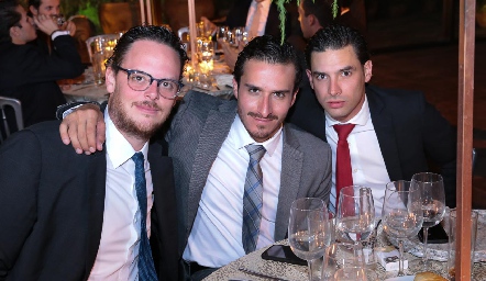  Rodrigo Ruiz, Armín Von Der Meden y Edgardo Orozco.