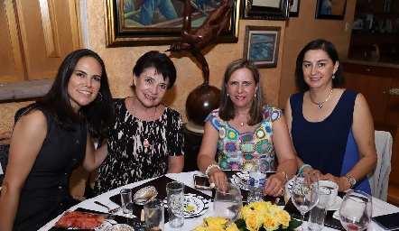  Adriana Pérez, Silvia Puyou, Georgina Grande y Laura Rangel.