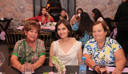 Malusa Alcocer, Rosario Orozco y María Elena Siller.