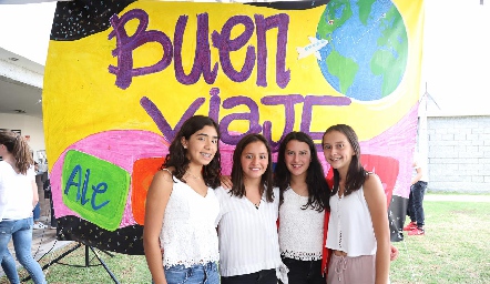  Sofía Espinoza, Valeria del Valle, Ale Sánchez y Montse Díaz.