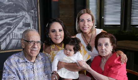  Guillermo Delgado, Maricarmen Delgado, María Andrea, Rosy Delgado y Rosita Alcalde de Delgado.