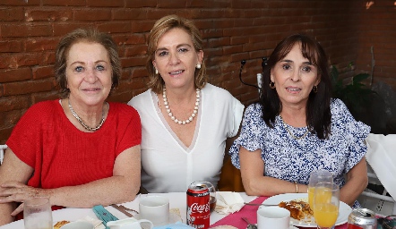  Luz María Rubín de Celis, Rosy Mercado y Susana Rangel.