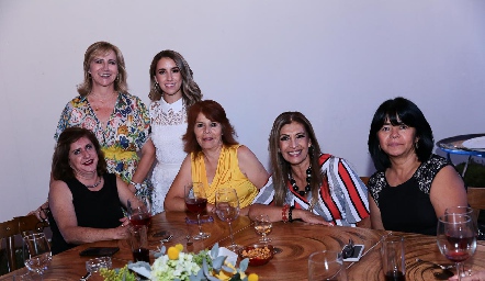  Maru Bárcena, Ana Gaby Ibarra, Rosaura López, Rocío Álvarez, Sara Márquez y Lety Parga.