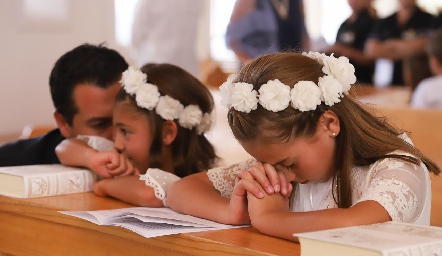  En oración.