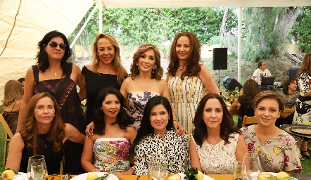  Cynthia Sánchez, Alma Durón, Silvia Tapia, Graciela Valdés, Lourdes Amador, Martha Carrillo, Martha Aldrett, Ana Isabel Pérez y Cony Alvarado.