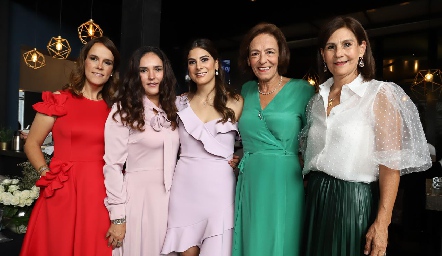 María Sotomayor, Ana Paula Valdés, Lu Castelo, Victoria Labastida y Luchi Castelo.