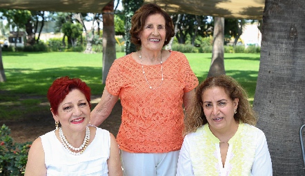  Adela Martínez, Laura Flores y Martha Acevedo .