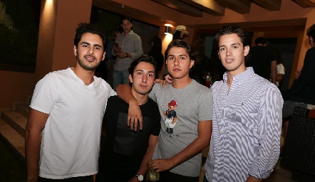 Jorge Chevaile, Sebastián Ramínez, Enrique Perafán y Checo Bedolla.