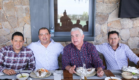  Juan Manuel López, Chino González, Federico Mendizábal y Héctor Gutiérrez.