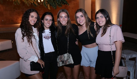  María Meade, Cecilia García, María José López, Montse Humara y Andrea Salazar.