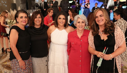  Lupita González, Sandra Galván Paty Valadés, Rebeca Mendizábal y Gaby Bárcena.