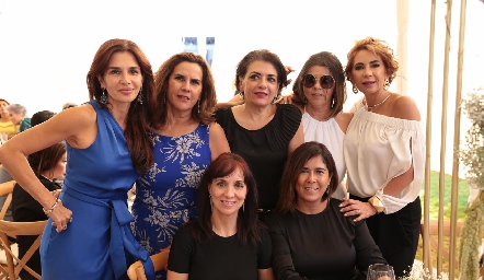 Guille de los Santos, Graciela Torres, Lupita González, Paty Valadés, Isabel Carrillo, Pituca Espinosa y Sandra Galván.