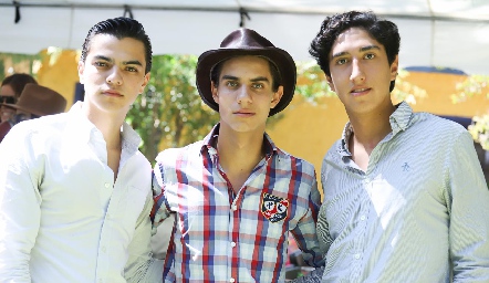  Juan Pablo Rocha, Diego Medina y Chemy Aguilar.