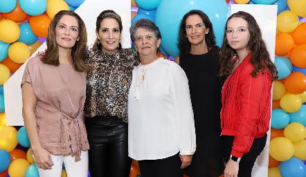  Paulina De Antuñano, Maribel De Antuñano, Pita Mier, Alejandra Gómez e Inés González.