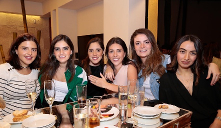  Daniela de los Santos, Adriana Olmos, Sofía Ascanio, Cristy Lorca, María Lorca y Maru Payán.