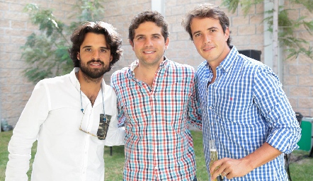  Samuel Romo, Fico Díaz Infante y Javier Meade.