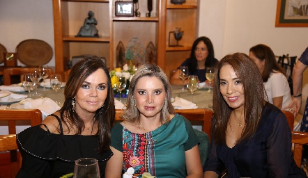  Elsa Tamez, Carla Saucedo y Lorena Hérrera.