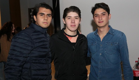  Juma Suárez, Emiliano Bustamante y Diego Díaz.