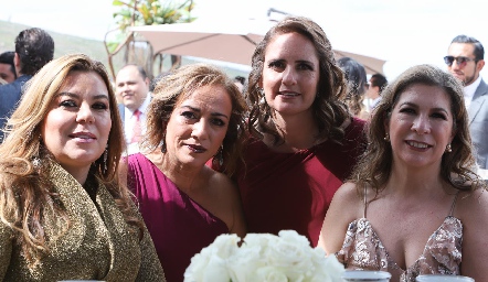  Gabriela Lozano, Karina de Alcalde, Marcela Payán y Lorena González.