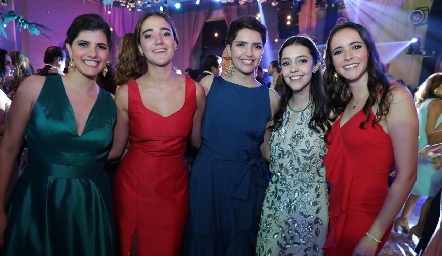  Ale Siller, María José Muñoz, Mimí Siller, Julieta Contreras y María Cueli.