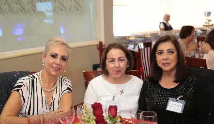  Charis Castillo, Guadalupe Salazar y Carolina Hernández.