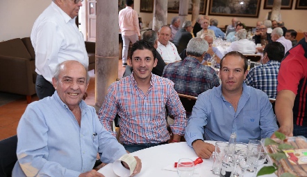  Luis García, Federico Garza y Andrés Rubín de Celis.