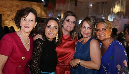  Maricarmen Bárcena, María José Abaroa, Martha Malo, Alejandra Medina y Ana Clara Bárcena.