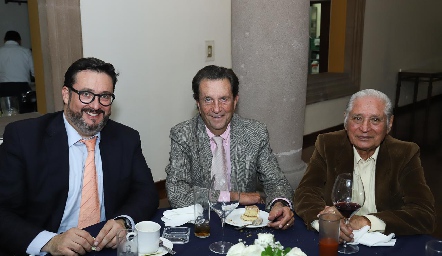  Germán González, Mauricio Meade y Manuel Toledo.