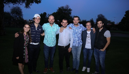  Sofía Torre, Rodrigo Abud, José Eduardo Gómez, Elías Abud, Miguel Gómez, Quique Garza y Daniel Delgado.