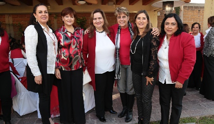  Ana María Alvarado, Celina Pérez, Gabriela Córdova, María Teresa Zapata, Yanina Quevedo y Paty Méndez.